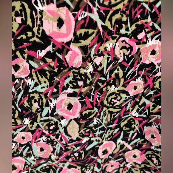 Christopher & Banks Womens A-Line Skirt, Size 8P, Floral, Pink, Green, Tan. - Picture 2 of 3